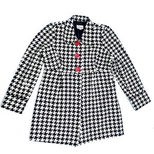 3 Sisters Black and White Houndstooth Jacket XL